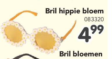 Bril hippie bloem