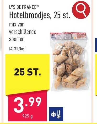 Hotelbroodjes, 25 st.