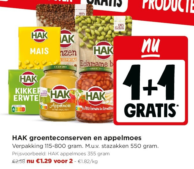 HAK groenteconserven en appelmoes