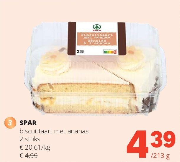 SPAR biscuittaart met ananas