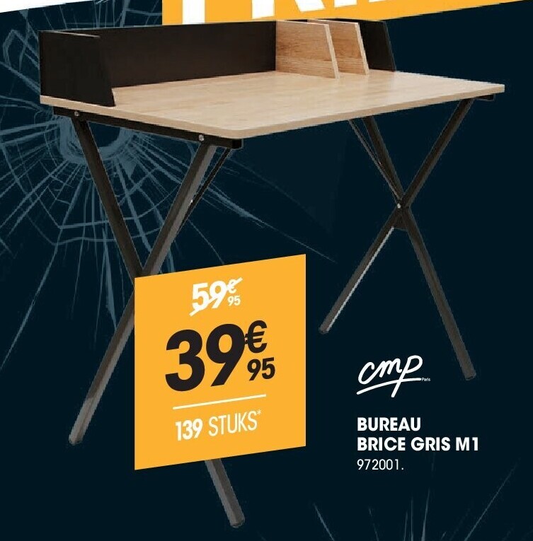 BUREAU BRICE GRIS M1