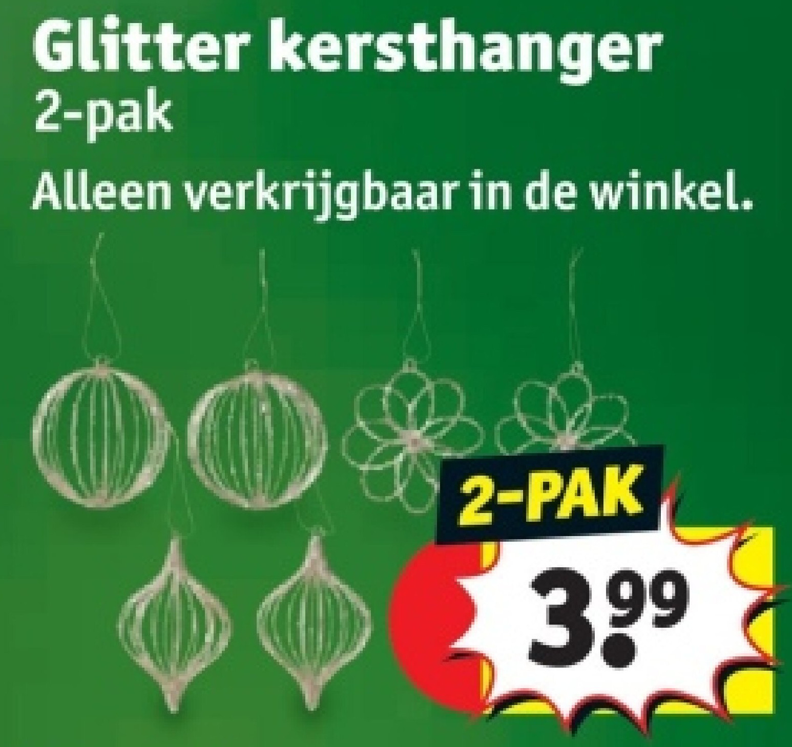 Glitter kersthanger