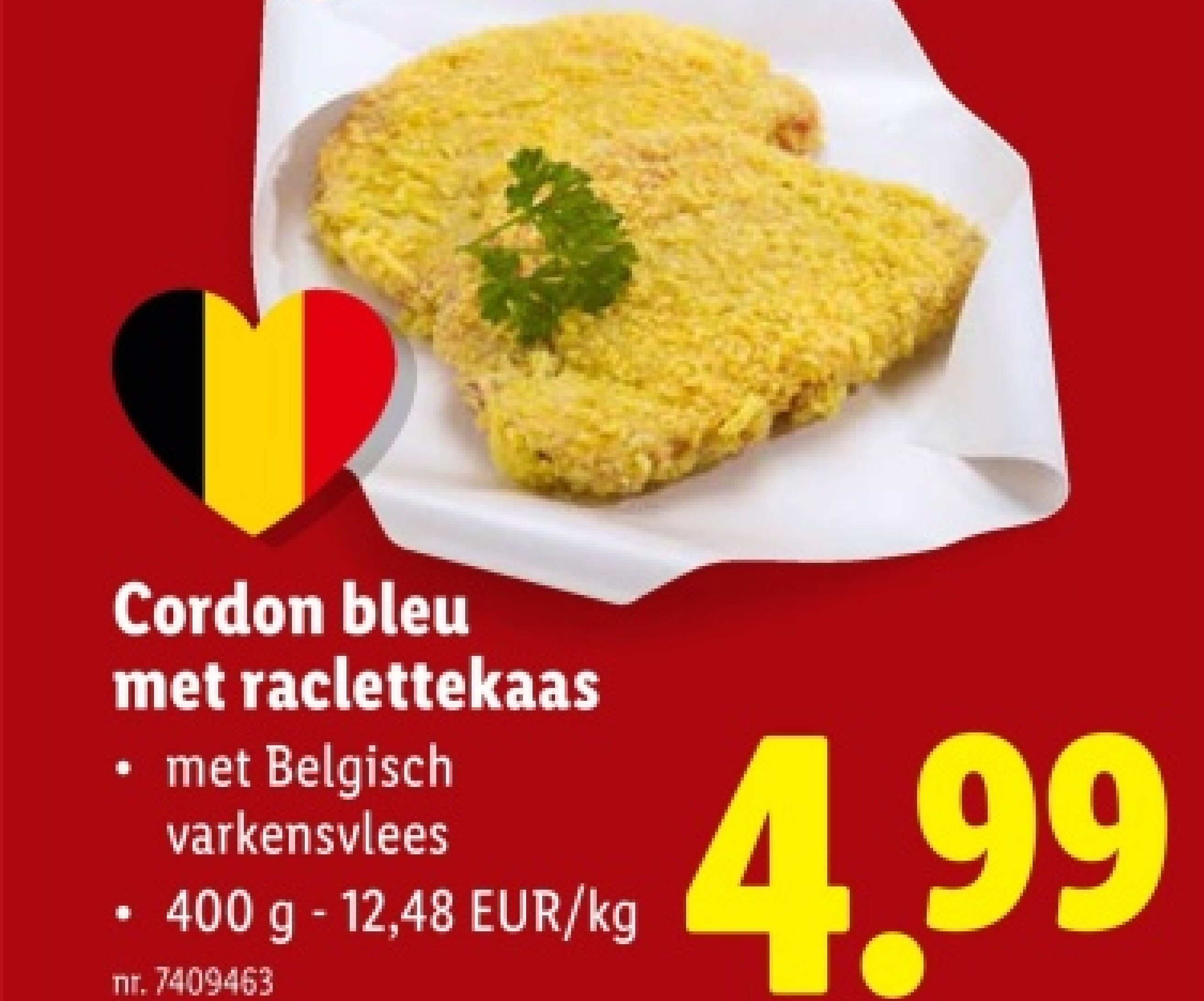 Cordon bleu met raclettekaas
