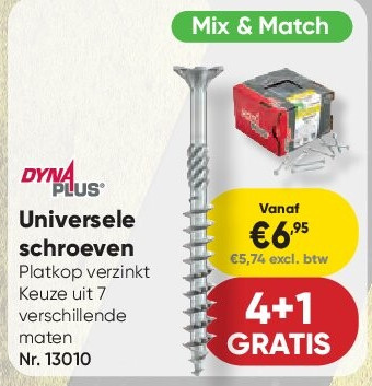 Universele schroeven