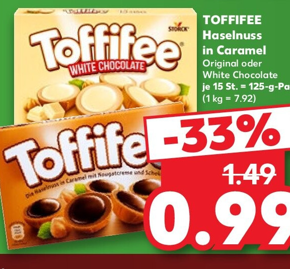 TOFFIFEE Haselnuss in Caramel, 125-g-Packung