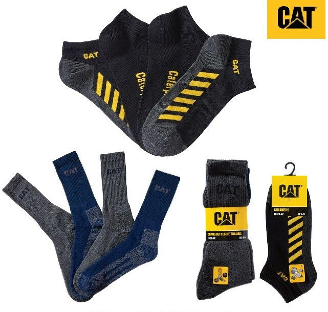 Chaussettes ou socquettes homme Caterpillar, lot de 4 paires