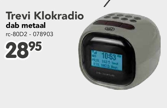 Trevi Klokradio dab metaal