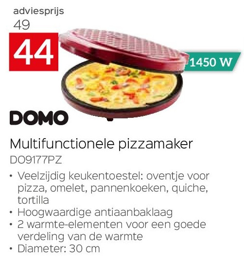 Domo Multifunctionele pizzamaker DO9177PZ