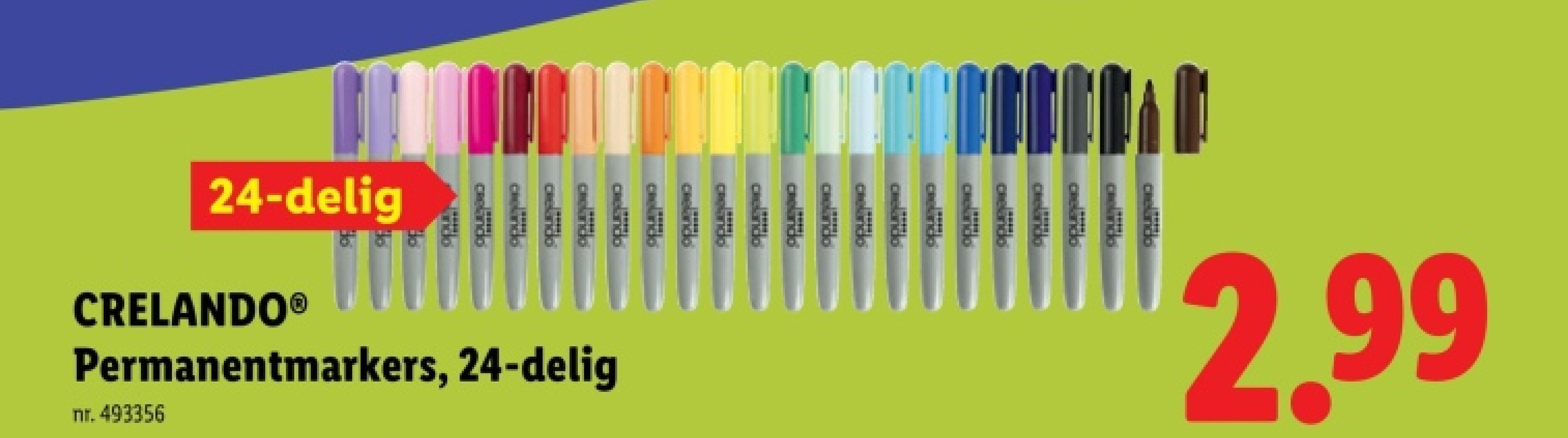 Permanentmarkers, 24-delig