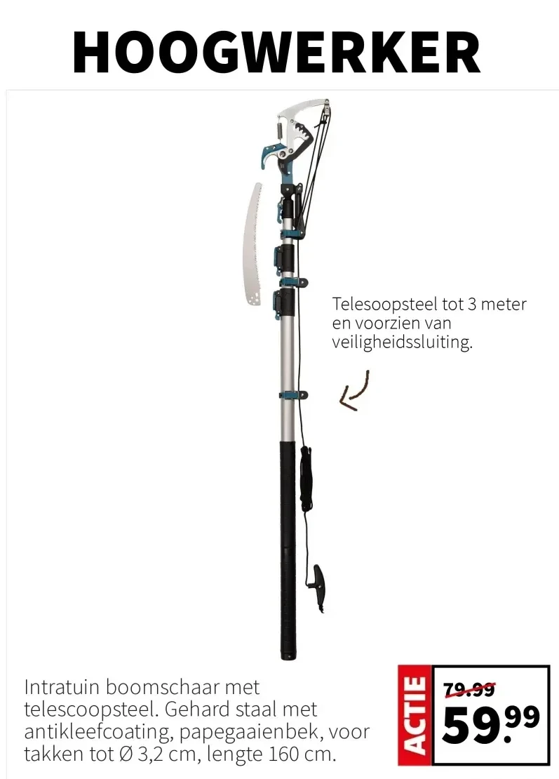 Intratuin boomschaar met telescoopsteel