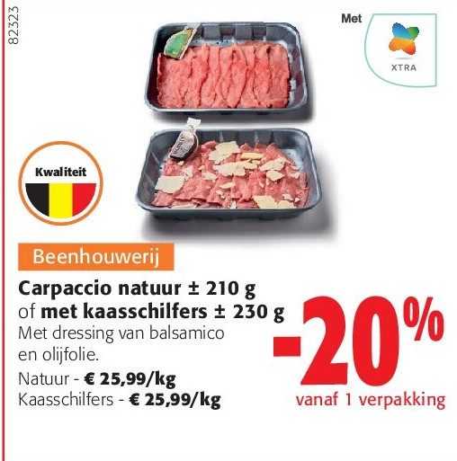Carpaccio natuur ± 210 g