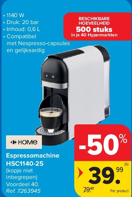 Espressomachine HSC1140-25