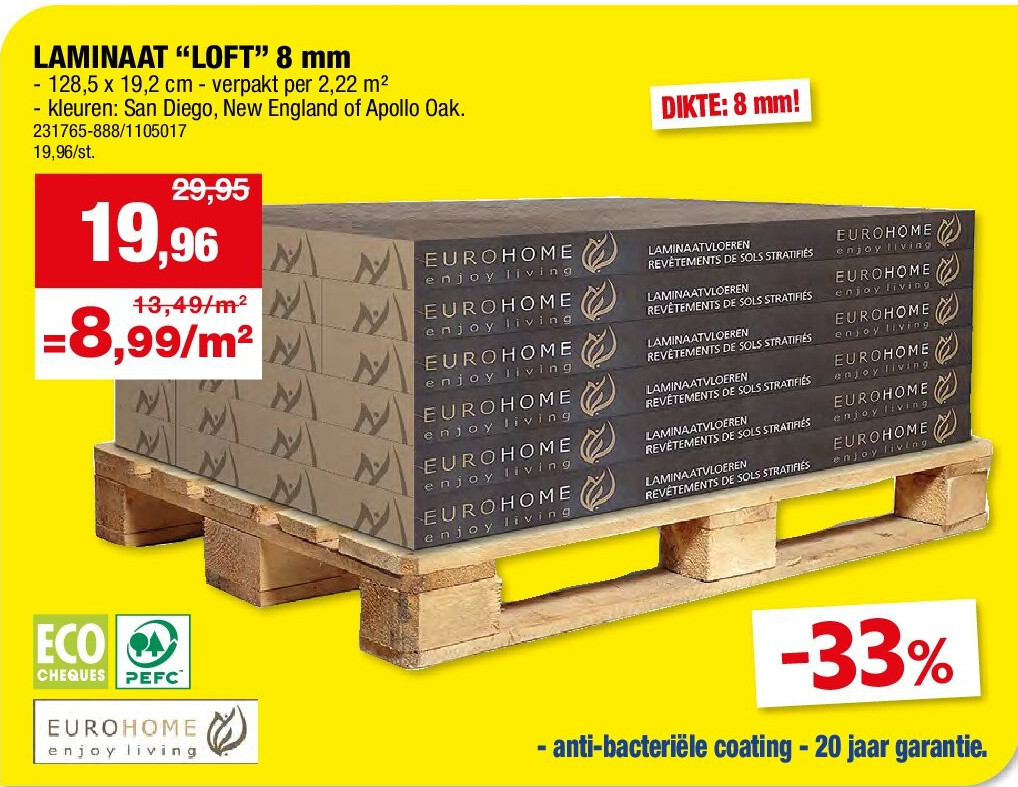 LAMINAAT “LOFT” 8 mm