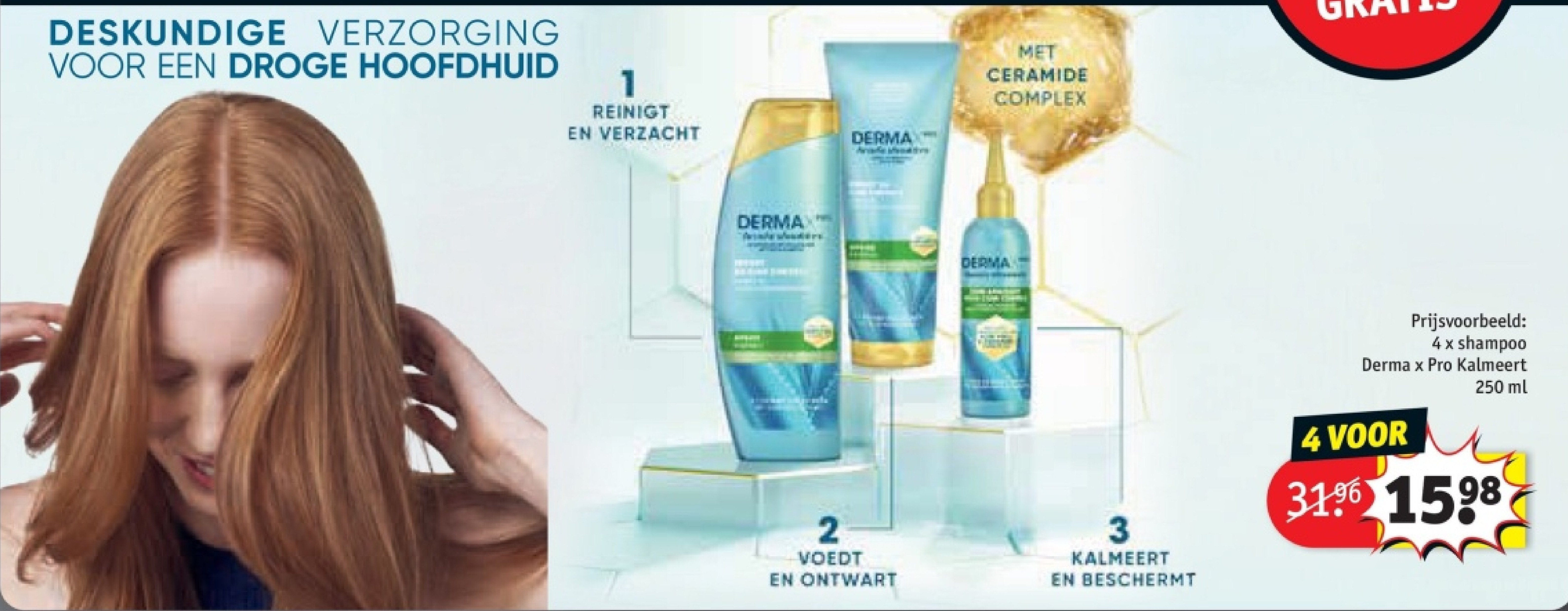 4 x shampoo Derma x Pro Kalmeert 250 ml
