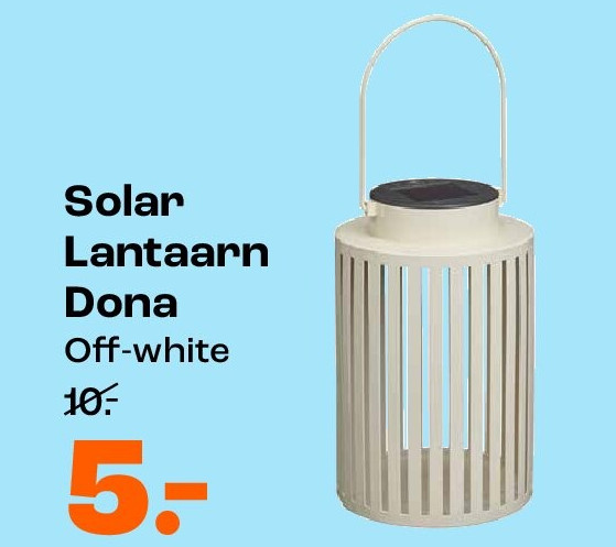 Solar Lantaarn Dona Off-white