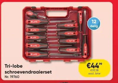 Tri-lobe schroevendraaierset Nr. 19760