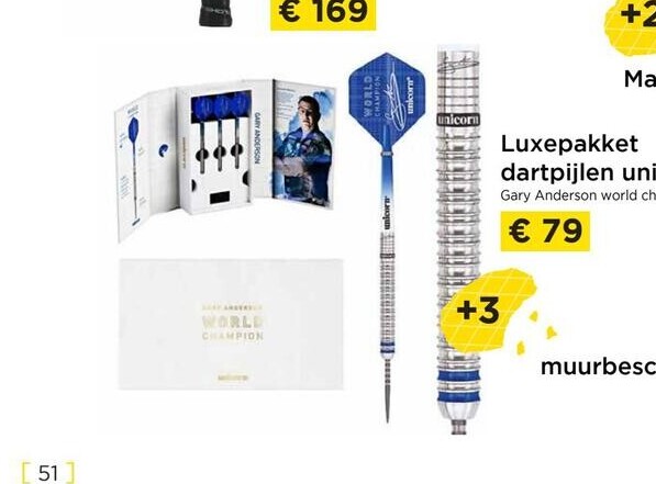 Luxepakket dartpijlen unicorn