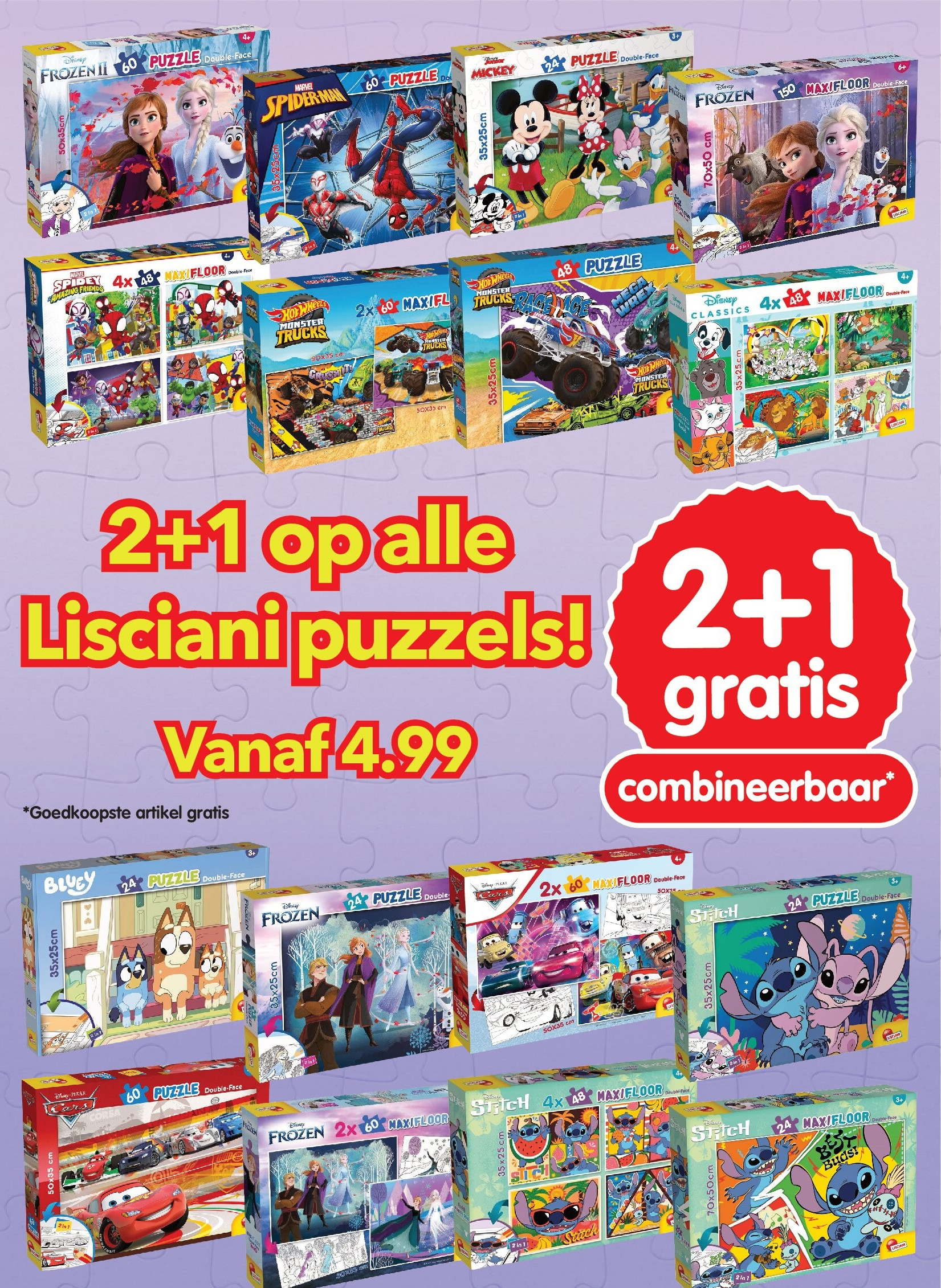op alle Lisciani puzzels!