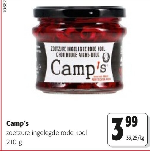 Camp’s zoetzure ingelegde rode kool 210 g