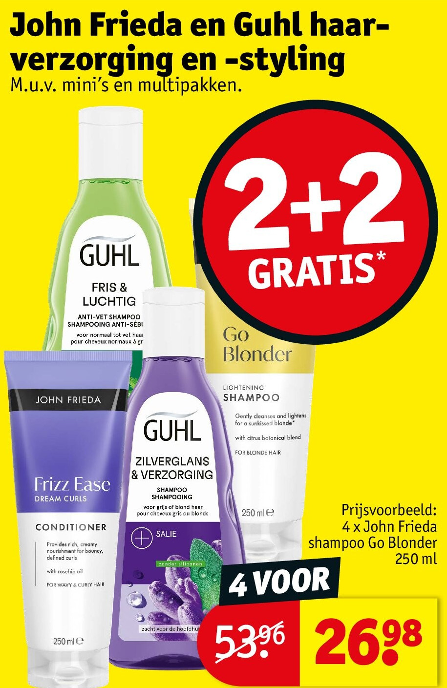 John Frieda en Guhl haarverzorging en -styling
