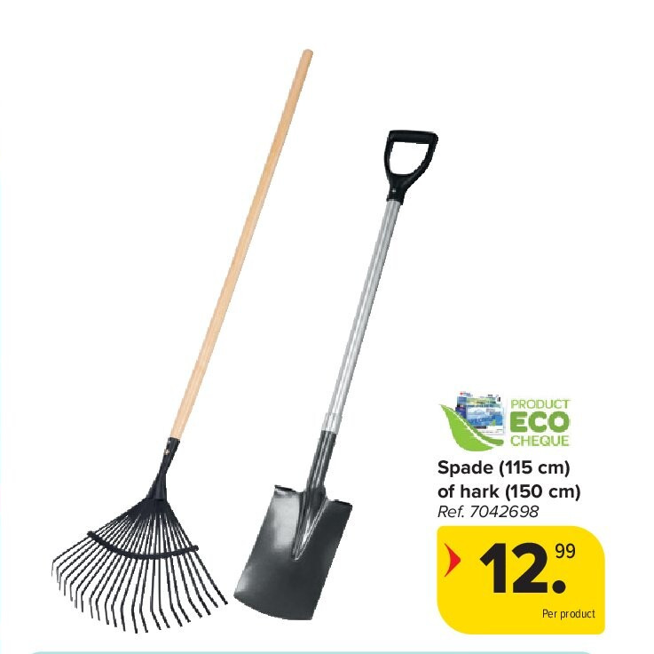 Spade (115 cm) of hark (150 cm)