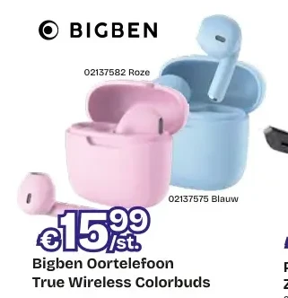 Bigben Oortelefoon True Wireless Colorbuds