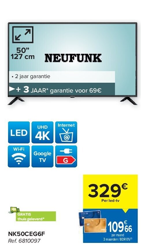NEUFUNK 50” UHD 4K LED Tv