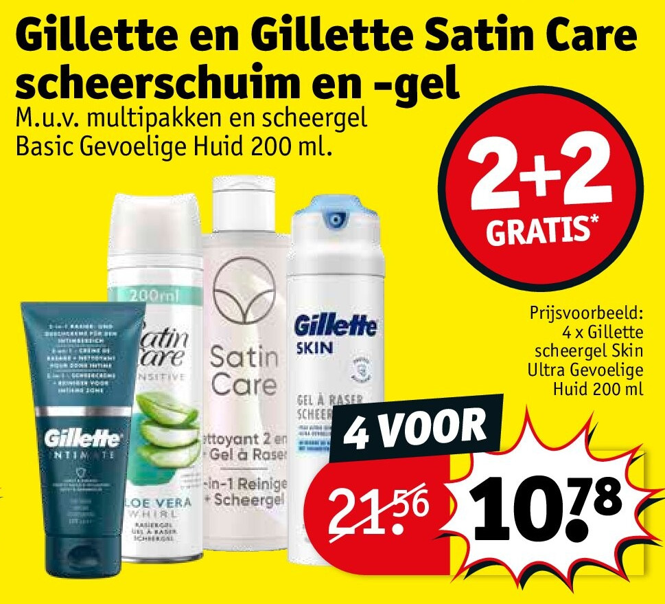 Gillette en Gillette Satin Care scheerschuim en -gel