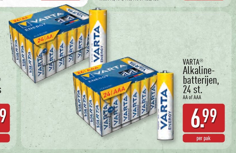 Alkalinebatterijen, 24st.