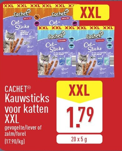 Kauwsticks voor katten XXL