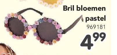 Bril bloemen pastel