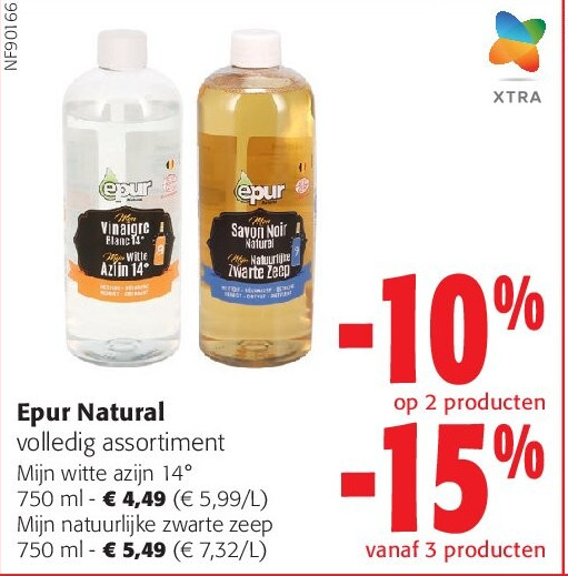 Epur Natural Mijn witte azijn 14° 750 ml -