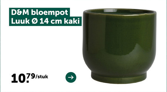 D&M bloempot Luuk Ø 14 cm kaki