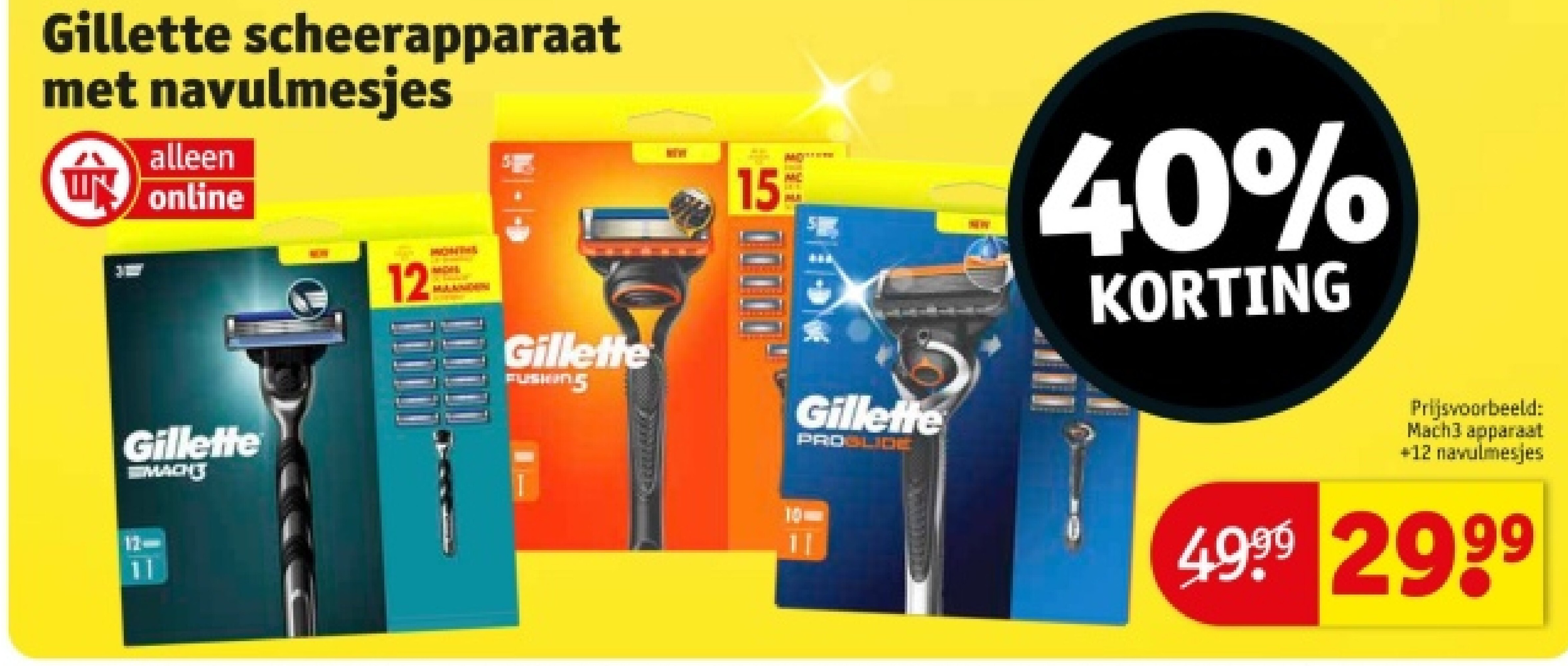 Gillette scheerapparaat met navulmesjes