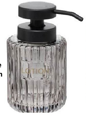 12 SOORTEN Zeepdispenser glas