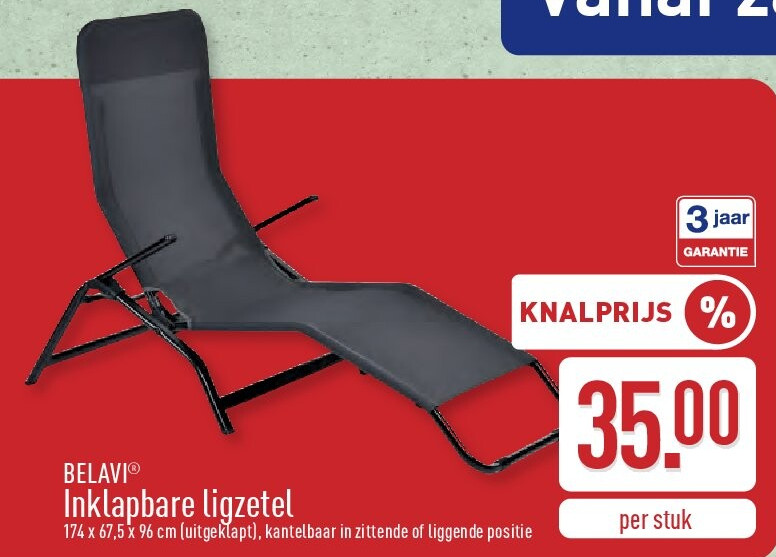 Inklapbare ligzetel