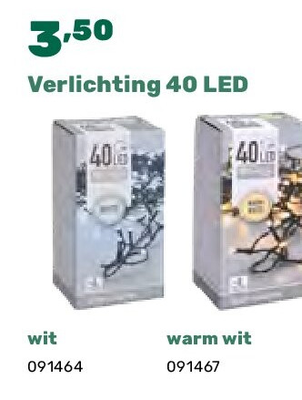 Verlichting 40 LED wit