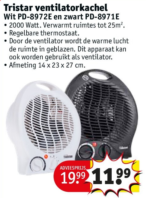 Tristar ventilatorkachel
