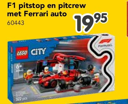 F1 pitstop en pitcrew met Ferrari auto