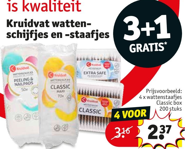 Kruidvat wattenschijfjes en -staafjes