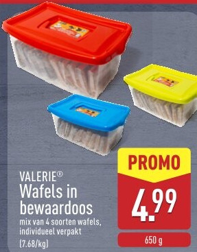 Wafels in bewaardoos