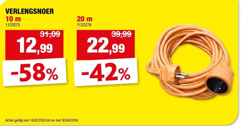 VERLENGSNOER 10 m