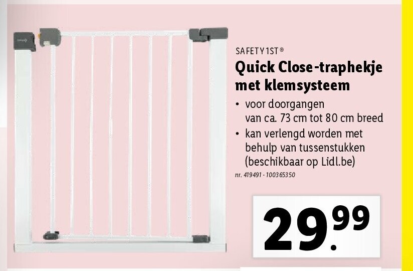 Quick Close-traphekje met klemsysteem