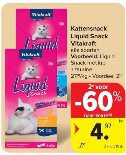 Kattensnack Liquid Snack Vitakraft