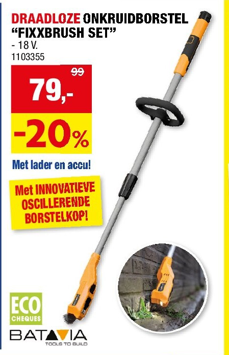 DRAADLOZE ONKRUIDBORSTEL “FIXXBRUSH SET”