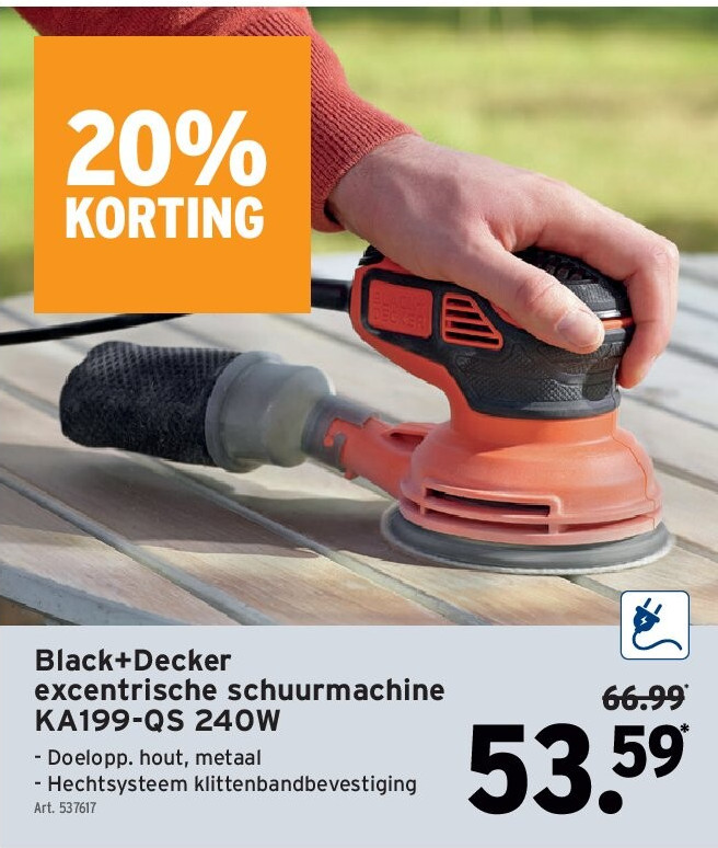 Black+Decker excentrische schuurmachine KA199-QS 240W