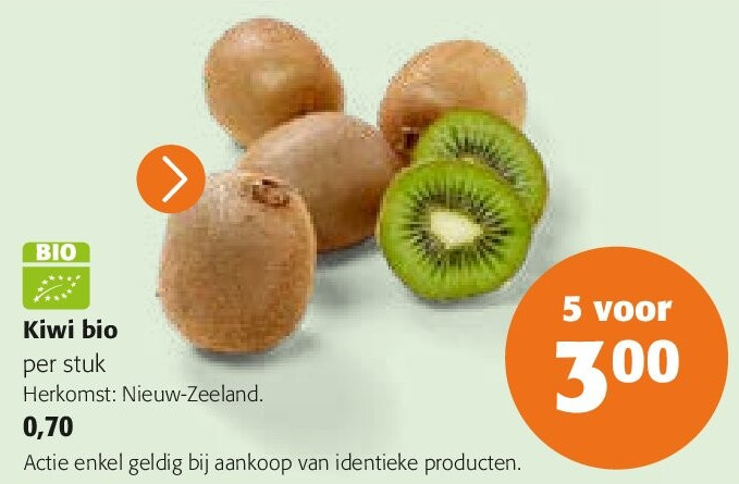 Kiwi bio per stuk