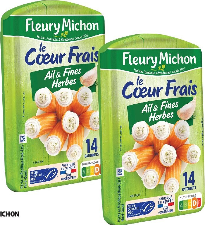 LE COEUR FRAIS AIL & FINES HERBES 14 bâtonnets 224 g