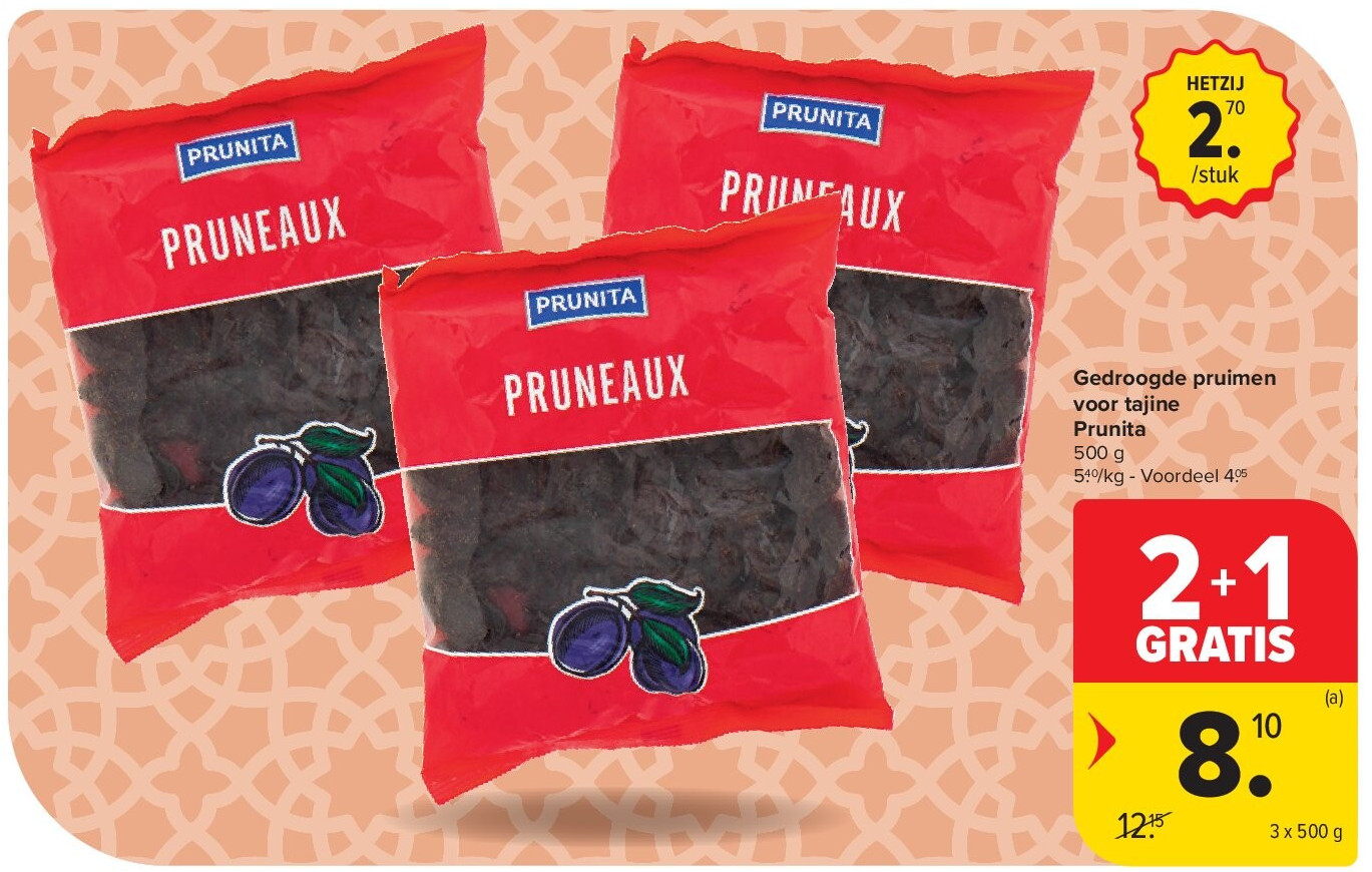 Gedroogde pruimen voor tajine Prunita