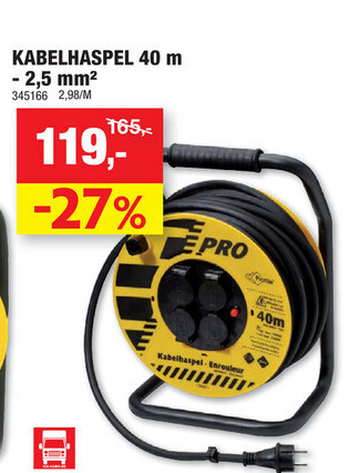 KABELHASPEL 40 m -2.5 mm2
